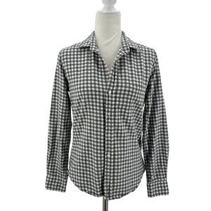 Frank & Eileen Womens Small Top Tailored Button Up Shirt Italian Flannel Checker